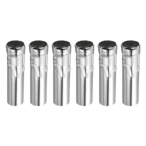 sourcing map 6er Pack Kerzen Buchse Abdeckungen 4" Kronleuchter Glühbirne Halter Silber von sourcing map