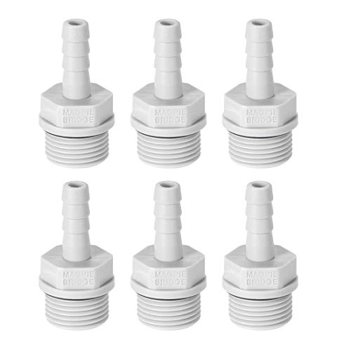sourcing map 6 Stück PVC Schlauchanschluss Schlauchverbinder 6mm oder 15/64 "mit Widerhaken x 3/8" G Stecker Rohr Schlauchtülle Wasseranschluss Verlängerung sourcing map 6 Stück PVC Schlauchanschluss Schlauchverbinder 6mm oder 15/64 "mit Widerhaken x 3/8" G Stecker Rohr Schlauchtülle Wasseranschluss Verlängerung von sourcing map