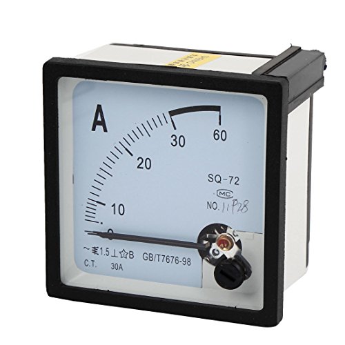 sourcing map 72 mm x 72 mm, AC 0-30A Analog Amperemeter Panel Meter SQ - 72 de von sourcing map