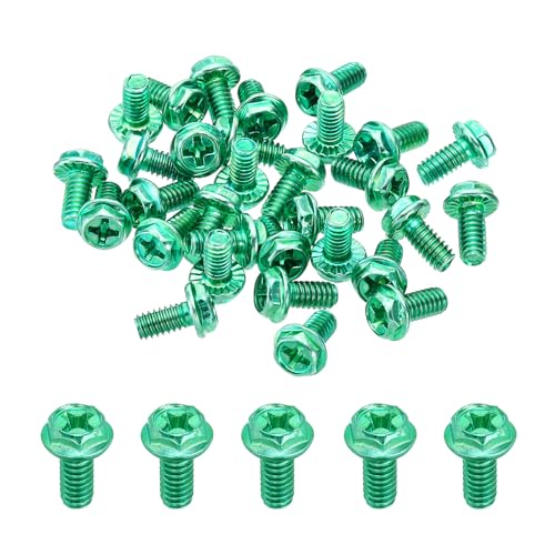 sourcing map #8-32 x 5/16 Zoll Gewinde-Erdungsschrauben, 40 Stück, grün, elektrische Erdungsschraube, Sechskant, Kreuzschlitz, Flansch, für Hauslampe, Steckdose, Schalter, Anschlussdose sourcing map #8-32 x 5/16 Zoll Gewinde-Erdungsschrauben, 40 Stück, grün, elektrische Erdungsschraube, Sechskant, Kreuzschlitz, Flansch, für Hauslampe, Steckdose, Schalter, Anschlussdose von sourcing map