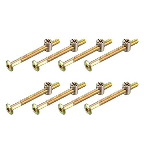 sourcing map 8 Set Möbel Bolzen Mutter Satz Sechskant Sockel Schraube für Kopfteile mit Fassmuttern M6x70mm Bronzeton feste Hardware sourcing map 8 Set Möbel Bolzen Mutter Satz Sechskant Sockel Schraube für Kopfteile mit Fassmuttern M6x70mm Bronzeton feste Hardware von sourcing map