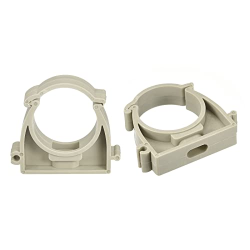 sourcing map 8 Stück 32mm Durchm. Rohrklemmen Clip PPR Wasserschlauch Armaturen Rohrhalter mit Schloss für Wasserversorgung Grau von sourcing map
