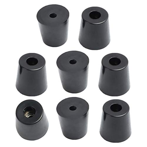 sourcing map 8 Stück Gummifüße Stoßfänger Puffer Füße Tisch Stuhl Bein Pad Bodenschutz mit Metallunterlegscheibe D32x26xH32mm von sourcing map