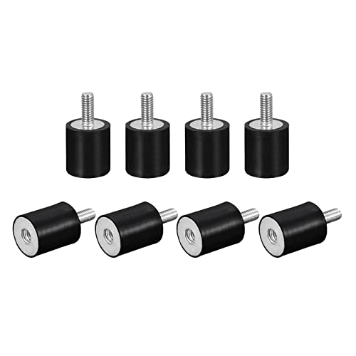 sourcing map 8 Stück M4*10 Gummipuffer, Stoßdämpfer Silentblock Gummibuchsen für Garage Motor Luftkompressor Auto Boot Bobbins（VD15*20 M4*10） von sourcing map