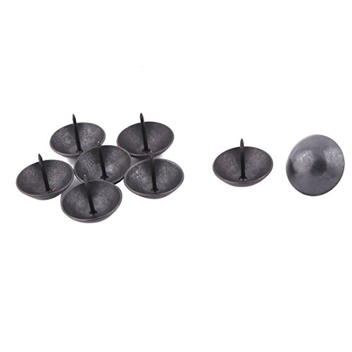 sourcing map 8 Stück Möbel Nagel Filzgleiter Home Möbel Metall Polsterung Thumb Tack Nagel Pushpin 30 x 25mm Schwarz von uxcell