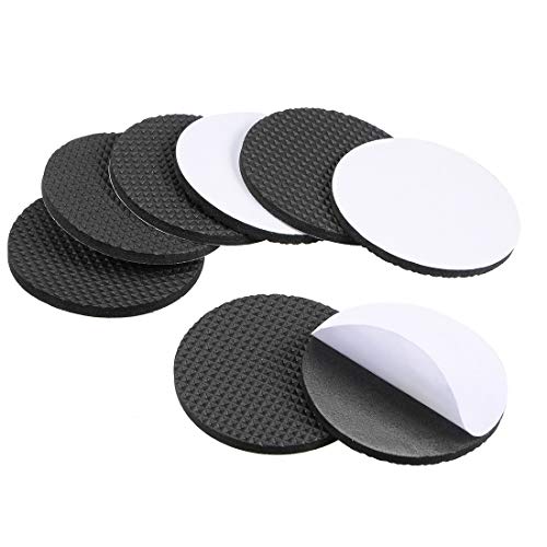 sourcing map 8 Stück Möbelpads Selbstklebende Gummi Pads 60mm Durchm. 4mm Dick Rund Schwarz von sourcing map