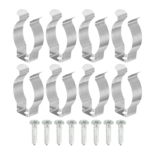 sourcing map 8 Stück T8 Clips Halterung Aufhänger Leuchtstoffröhre Halter Klemme LSD Schlauch Befestigungsklemmen mit Bolzen für LED Lampen Deckenleuchte aus Stahl von sourcing map
