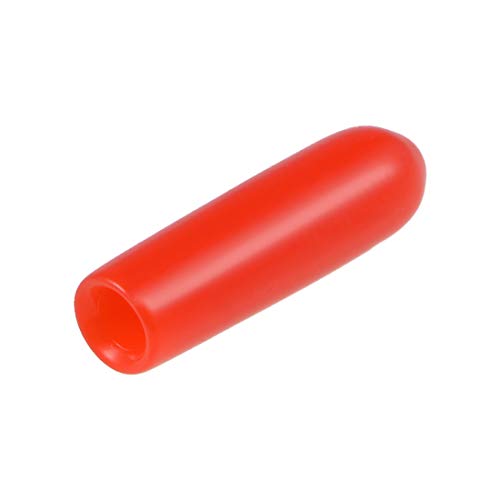 sourcing map 80 Stück Gummi Vinyl Runde Endkappe Abdeckung Schrauben Gewindeschutz 3mm (1/8") Innen Durchm. Rot von sourcing map