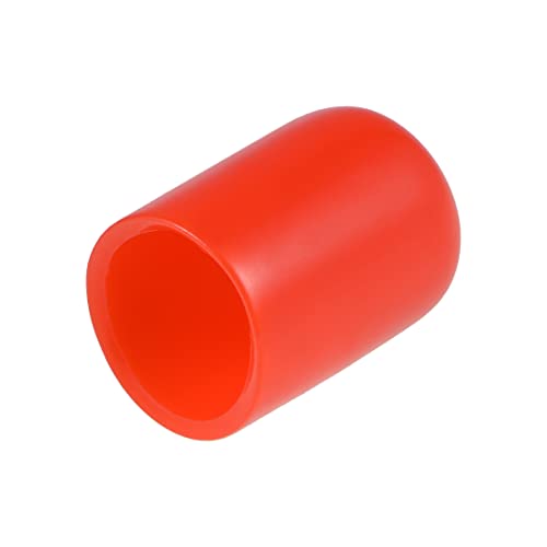 sourcing map 80 Stück Gummi Endkappen 12mm Innendurchm. Gummikappen Runde Schutzkappen Gummi Abdeckung Stopfen Möbelgleiter Bolzen Gewindeschutz für Schrauben Rohr Stuhlbeine, Rot von sourcing map