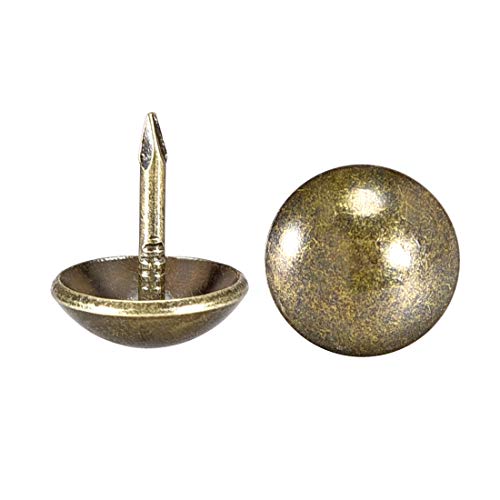 sourcing map 80Stk.Polsternägel 11mm Durchmesser 13mm Antik Runde Reißzwecken Bronze von sourcing map