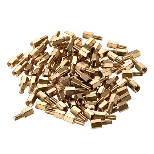 sourcing map 88 Stk.Hexagon Standoff Abstandhalter Schraube PCB M3 6+6mm F/M Messing de von sourcing map