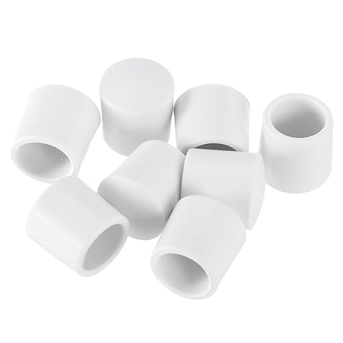 sourcing map 8Stk Türstopper Stoßstange Spitzen - Gummi Tür Stopfen Spitzen Kappen Silikon Stoßstange Ersatz Endstücke für Schutztüren Mauer (Weiß) von sourcing map