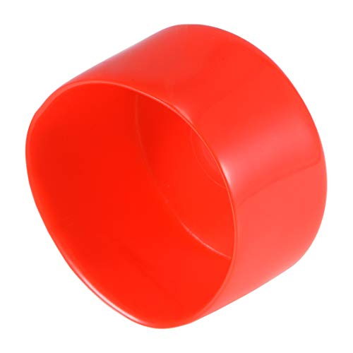 sourcing map 8Stk. Gummi Endkappe Vinyl runde Kappe Abdeckung Schraube Gewinde Schützer 2"(50mm) Innendmr. rot von sourcing map