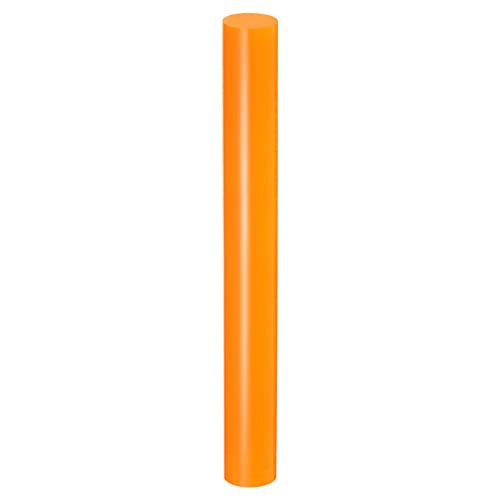 sourcing map 9"x1" Acryl Lehmrolle Tonroller Solide Antihaft Plastik Runde Rohr Roller Polymer Ton Stab Fondant Nudelholz für Formen Modellieren Basteln Handwerke Orange von sourcing map