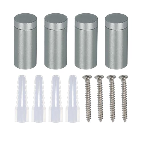 sourcing map Abstandshalter-Schrauben, Aluminiumlegierung, Wandhalterung, Montage-Hardware-Kit mit 4 Schrauben zum Aufhängen von Acrylglas-Schildern, Grau, 4 Stück sourcing map Abstandshalter-Schrauben, Aluminiumlegierung, Wandhalterung, Montage-Hardware-Kit mit 4 Schrauben zum Aufhängen von Acrylglas-Schildern, Grau, 4 Stück von sourcing map