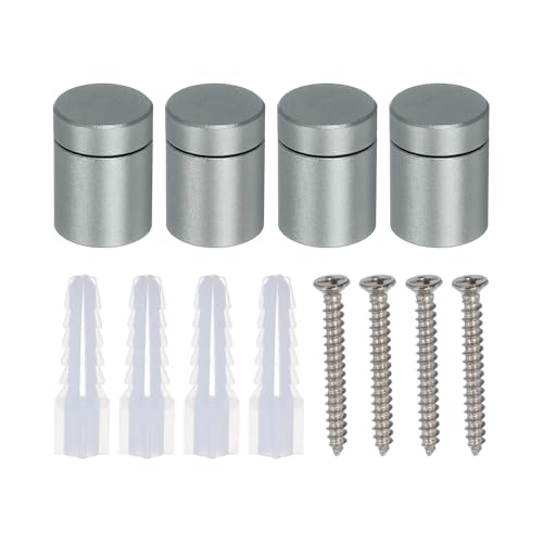sourcing map Abstandshalter-Schrauben, Aluminiumlegierung, Wandhalterung, Montage-Hardware-Kit mit 4 Schrauben zum Aufhängen von Acrylglas-Schildern, Grau, 4 Stück sourcing map Abstandshalter-Schrauben, Aluminiumlegierung, Wandhalterung, Montage-Hardware-Kit mit 4 Schrauben zum Aufhängen von Acrylglas-Schildern, Grau, 4 Stück von sourcing map
