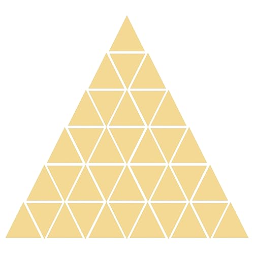 sourcing map Acryl Spiegel Wandaufkleber 100Stk Selbstklebend Abnehmbar Dreieck Wandbilder für Zuhause Wohnraum Schlafzimmer Büro Heimwerken (20mm Gold) von sourcing map