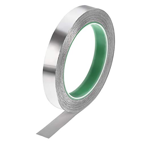 sourcing map Aluminium Folienband Hochtemperaturband 15 mm für HVAC Abdichten Patchen von Heiß und Kaltluftkanälen Klebeband 20m/65ft von uxcell