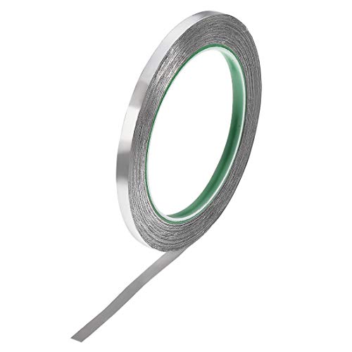 sourcing map Aluminium Folienband Hochtemperaturband 6 mm für HVAC Abdichten Patchen von Heiß und Kaltluftkanälen Klebeband 20m/65ft von uxcell