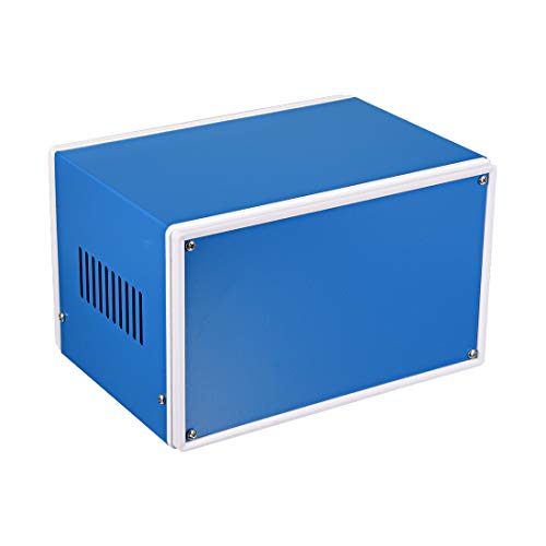 sourcing map Anschlussdose Gehäuse Metall Blau Projekt Kasten 180 x 130 x 110mm von sourcing map