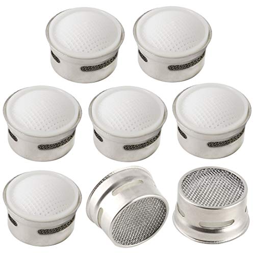 sourcing map Belüfter Einsatzhähne Wasserfilter Adapter Wasserhahn Durchflussbegrenzer Ersatzteil Zubehör Edelstahl 21mm,8pcs von sourcing map