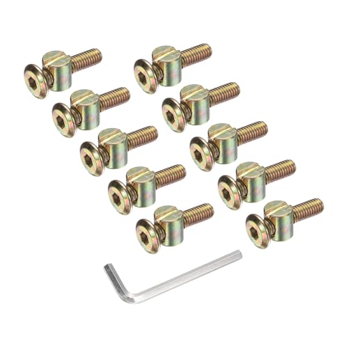 sourcing map Bettrahmenschrauben, M6 x 25 mm, Innensechskantschrauben mit Zylindermuttern, Hardware-Ersatz-Set und M4-Sechskantschlüssel für Möbel, Betten, Stühle, 20 Stück sourcing map Bettrahmenschrauben, M6 x 25 mm, Innensechskantschrauben mit Zylindermuttern, Hardware-Ersatz-Set und M4-Sechskantschlüssel für Möbel, Betten, Stühle, 20 Stück von sourcing map