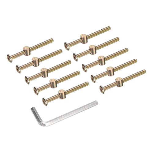 sourcing map Bettrahmenschrauben, M6 x 70 mm, Innensechskantschrauben mit Zylindermuttern, Hardware-Ersatz-Set und M4-Sechskantschlüssel für Möbel, Betten, Stühle, 10 Stück sourcing map Bettrahmenschrauben, M6 x 70 mm, Innensechskantschrauben mit Zylindermuttern, Hardware-Ersatz-Set und M4-Sechskantschlüssel für Möbel, Betten, Stühle, 10 Stück von sourcing map