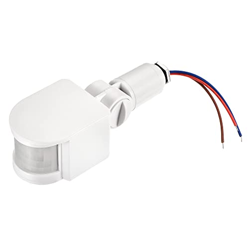 sourcing map Bewegungssensor AC110-240V Infrarot PIR Melder Schalter für Bodenlicht Weiß von sourcing map