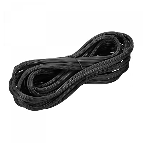 sourcing map Bildschirm Spline 15M/49.21Ft Silikon Dichtungsstreifen für Fenstergitter 6.5mm Außendurchm. Schwarz von sourcing map