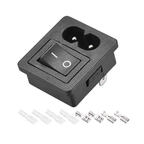 sourcing map C8-8 Panel Montierender Steckeradapter 1mm 10A AC 250V Schnalle IEC Einlass Modul Stecker Steckdose mit Wärm Schrumpf Verbinder 2P ON-OFF Schalter 2 Stift sourcing map C8-8 Panel Montierender Steckeradapter 1mm 10A AC 250V Schnalle IEC Einlass Modul Stecker Steckdose mit Wärm Schrumpf Verbinder 2P ON-OFF Schalter 2 Stift von sourcing map