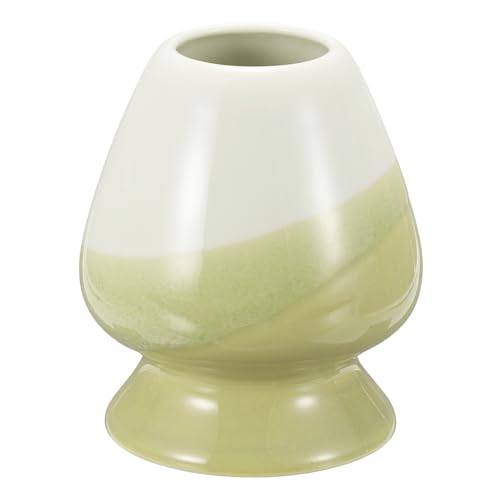 sourcing map Chasen Ständer aus Keramik, 75 mm, Matcha-Schneebesen-Halter, Teeset, Schneebesenständer, traditioneller Matcha-Chasen-Halter, Teeservice-Zubehör, Grün von sourcing map