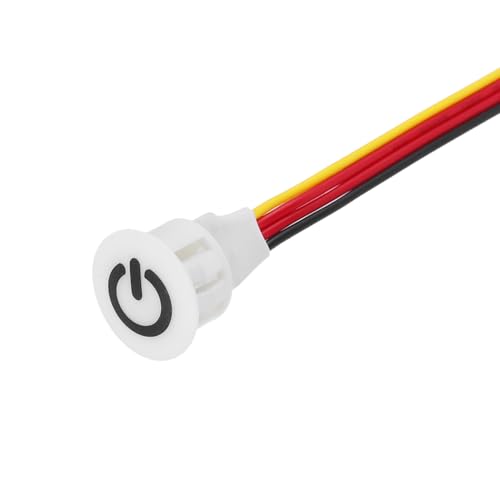 sourcing map DC 12 V Touch-Dimmschalter, 13 mm Durchmesser, Snap-In-Halterung, Weiß sourcing map DC 12 V Touch-Dimmschalter, 13 mm Durchmesser, Snap-In-Halterung, Weiß von sourcing map