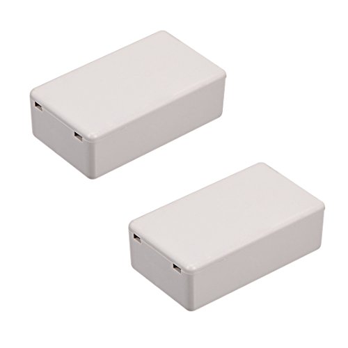 sourcing map DIY Anschlussdose Gehäuse 2Stk. 71x41x23mm Elektronische Kunststoff Kasten Weiß von sourcing map