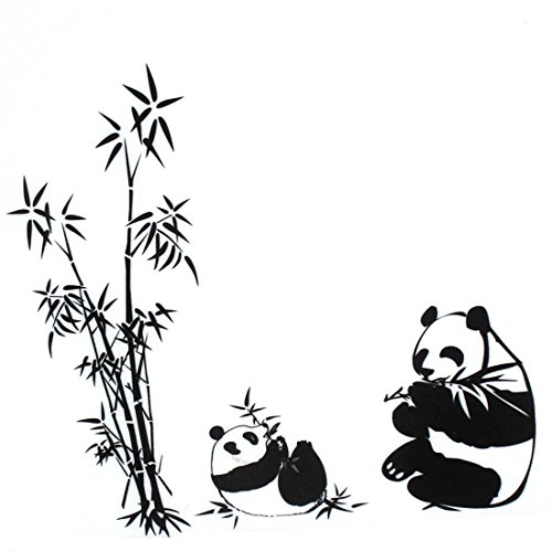 sourcing map DIY Panda Bambusmuster Entfernbar Wandtattoo Aufkleber Raum Wandpapier Deko de von uxcell