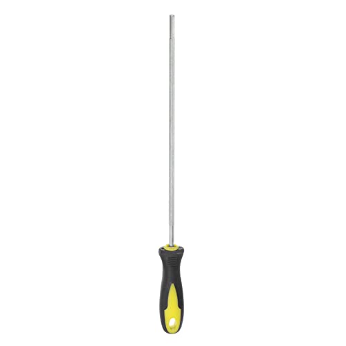 sourcing map Diamant Kettensägen Feile 3/16 Zoll(4,8mm) 80 Grits Hohe Härte Rund Schneiden Schärfen Raspel mit Plastik Griff für Kettensäge Polieren von sourcing map