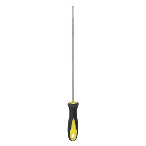 sourcing map Diamant Kettensägen Feile 5/32 Zoll(4mm) 80 Grits Hohe Härte Rund Schneiden Schärfen Raspel mit Plastik Griff für Kettensäge Polieren von sourcing map