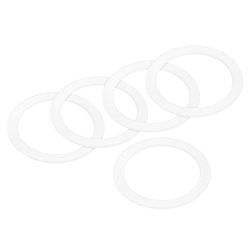 sourcing map Dichtung Weiß Silikon Ring 55x72x2.5mm für 6-Becher Alu Kaffeekanne Paket von 5 von sourcing map