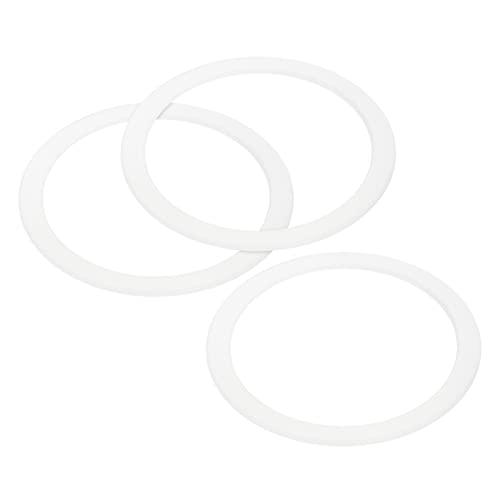 sourcing map Dichtung Weiß Silikon Ring 72x88x2.5mm für 12-Becher Alu Kaffeekanne Paket von 3 von sourcing map