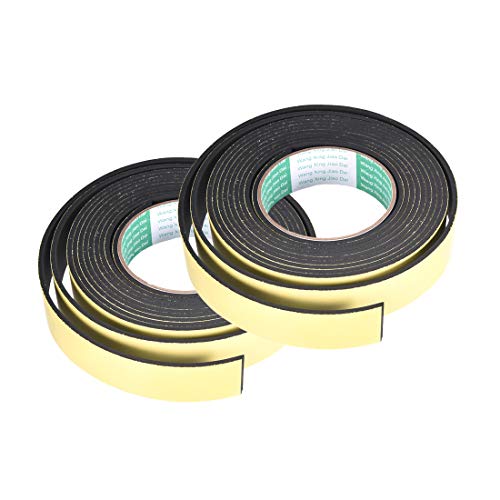 sourcing map Dichtungsschaumband 30 mm breit 3 mm Dick 4M/13ft Lang, Selbstklebender Dichtungsstreifen für die Isolierung von Fenster Türen von sourcing map