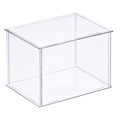 sourcing map Display Kunststoff Box Aufbewahrungsbox Acryl Transparent Versammeln Staubdicht 16x11x10.5cm für Sammlerstücke von sourcing map