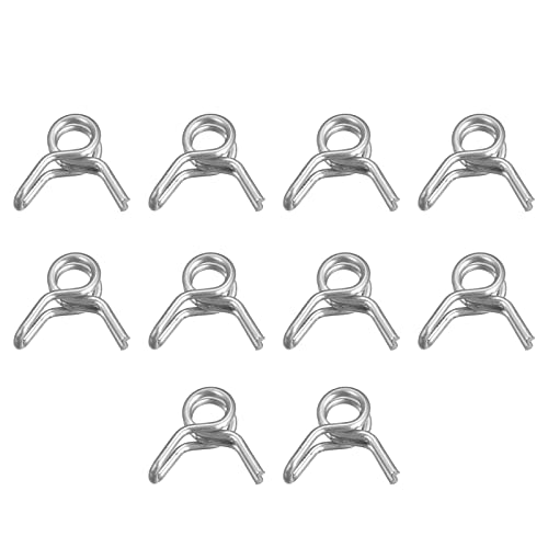 sourcing map Doppeldraht Federschlauchschelle, 10Stk.304 Edelstahl 4mm Innendurchm. Passt 4,5mm-4,8mm OD Schlauch Kraftstoffleitung Silikonschlauch Federklemmen von sourcing map