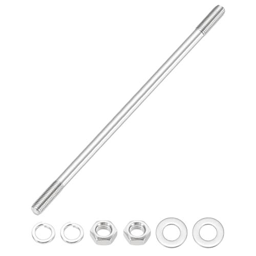 sourcing map Doppelend-Bolzenschrauben, M10 x 250 mm, 304 Edelstahl, Doppelgewindestangenbolzen, Bolzen mit Mutter, Unterlegscheibe für Hauswartung, strukturelle Verankerung, Befestigungsschraube sourcing map Doppelend-Bolzenschrauben, M10 x 250 mm, 304 Edelstahl, Doppelgewindestangenbolzen, Bolzen mit Mutter, Unterlegscheibe für Hauswartung, strukturelle Verankerung, Befestigungsschraube von sourcing map