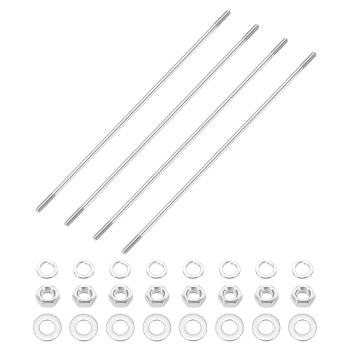 sourcing map Doppelend-Bolzenschrauben, M4 x 200 mm, 304 Edelstahl, Doppelgewindestangenbolzen, Bolzen mit Mutter, Unterlegscheibe für Hauswartung, strukturelle Verankerung, Befestigungsschraube sourcing map Doppelend-Bolzenschrauben, M4 x 200 mm, 304 Edelstahl, Doppelgewindestangenbolzen, Bolzen mit Mutter, Unterlegscheibe für Hauswartung, strukturelle Verankerung, Befestigungsschraube von sourcing map