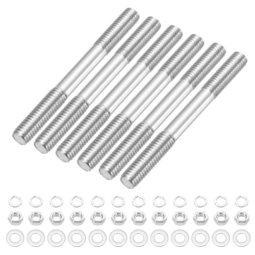 sourcing map Doppelend-Bolzenschrauben, M5 x 60 mm, 304 Edelstahl, Doppelgewindeschrauben, Bolzen mit Unterlegscheibe für Hauswartung, strukturelle Verankerung, Befestigungsschraube sourcing map Doppelend-Bolzenschrauben, M5 x 60 mm, 304 Edelstahl, Doppelgewindeschrauben, Bolzen mit Unterlegscheibe für Hauswartung, strukturelle Verankerung, Befestigungsschraube von sourcing map