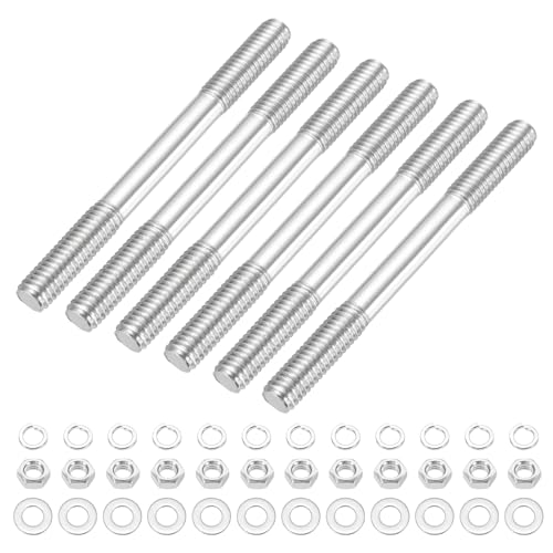 sourcing map Doppelend-Bolzenschrauben, M6 x 75 mm, 304 Edelstahl, Doppelgewindeschrauben, Bolzen mit Unterlegscheibe für Hauswartung, strukturelle Verankerung, Befestigungsschraube sourcing map Doppelend-Bolzenschrauben, M6 x 75 mm, 304 Edelstahl, Doppelgewindeschrauben, Bolzen mit Unterlegscheibe für Hauswartung, strukturelle Verankerung, Befestigungsschraube von sourcing map