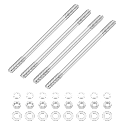 sourcing map Doppelend-Bolzenschrauben, M8 x 130 mm, 304 Edelstahl, Doppelgewindestangenbolzen, Bolzen mit Mutter, Unterlegscheibe für Hauswartung, strukturelle Verankerung, Befestigungsschraube sourcing map Doppelend-Bolzenschrauben, M8 x 130 mm, 304 Edelstahl, Doppelgewindestangenbolzen, Bolzen mit Mutter, Unterlegscheibe für Hauswartung, strukturelle Verankerung, Befestigungsschraube von sourcing map