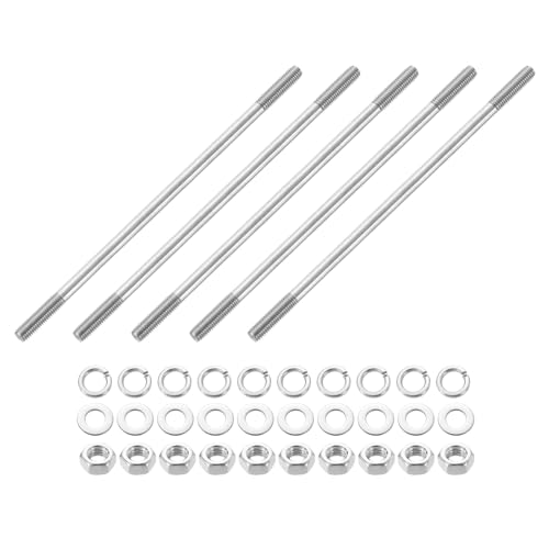 sourcing map Doppelend-Bolzenschrauben, M8 x 200 mm, 304 Edelstahl, Doppelgewindeschrauben mit Muttern und Unterlegscheiben, doppelseitiges Gewinde, Bolzen für Hauswartung, 5 Stück sourcing map Doppelend-Bolzenschrauben, M8 x 200 mm, 304 Edelstahl, Doppelgewindeschrauben mit Muttern und Unterlegscheiben, doppelseitiges Gewinde, Bolzen für Hauswartung, 5 Stück von sourcing map