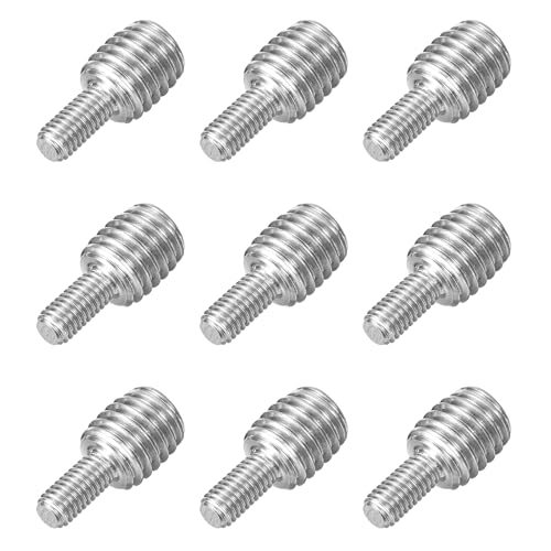 sourcing map Doppelend-Gewindebolzen, M5 x 10 mm auf M10 x 10 mm, 9 Stück, 304 Edelstahl, Gewindereduzierer, Adapter für Möbel, Maschinen, Montagebefestigung von sourcing map
