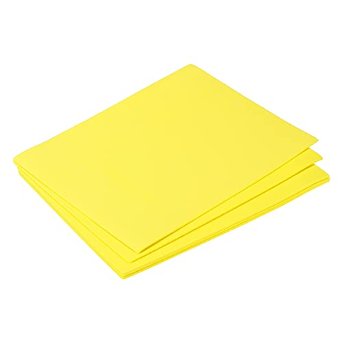 sourcing map Eva Schaum Blätter Gelb 7.6"x5.9" 2mm Dicke für Handwerke DIY Pack von 5 von sourcing map