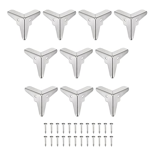 sourcing map Eckenschutz aus Metall, 19 x 19 x 19 mm, silberfarben, 20 Stück von sourcing map